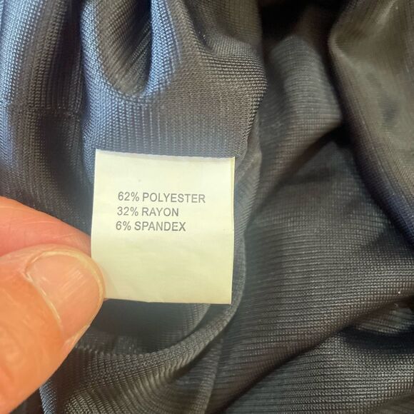 LL Bean Signature Dress Knee Length Striped Stretch Knit Womens Size 8 - Picture 8 of 11